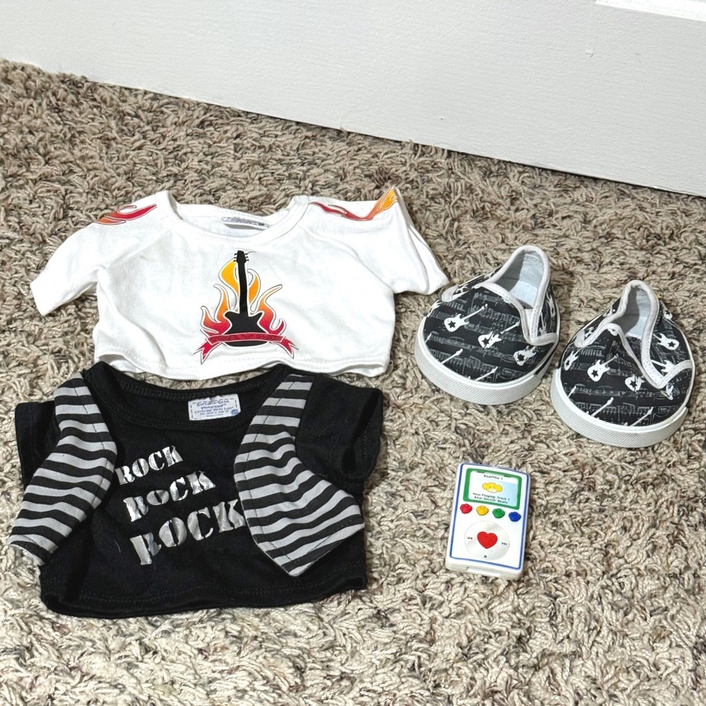 Build-A-Bear Rock Star Outfit Set with Shoes and BearMix Music Player iPod
